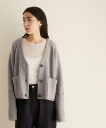 SALON adam et rope' | チャイニーズラクーンウールVネックニットカーディガン(カーディガン/ボレロ)