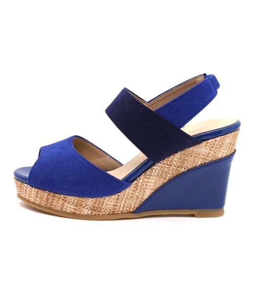 LE TALON(ルタロン)の「◇9cmハイショクダブルベルトウェッジ(サンダル・レディース・ベージュ/ブルー系その他/カーキ/ネイビー・36.5/35.5/37.5)」の5枚目の写真