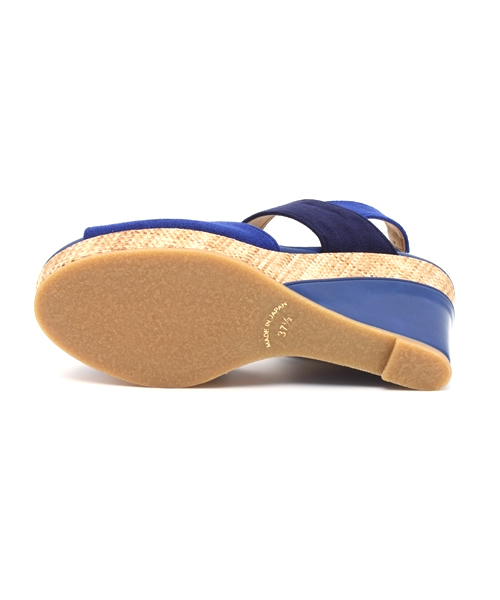 LE TALON(ルタロン)の「◇9cmハイショクダブルベルトウェッジ(サンダル・レディース・ベージュ/ブルー系その他/カーキ/ネイビー・36.5/35.5/37.5)」の6枚目の写真