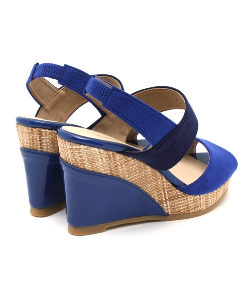 LE TALON(ルタロン)の「◇9cmハイショクダブルベルトウェッジ(サンダル・レディース・ベージュ/ブルー系その他/カーキ/ネイビー・36.5/35.5/37.5)」の7枚目の写真