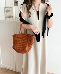 classicalelf（クラシカルエルフ）の「１枚で大大活躍。リネンライクカフタン調サイドスリットロングワンピース（ワンピース）」