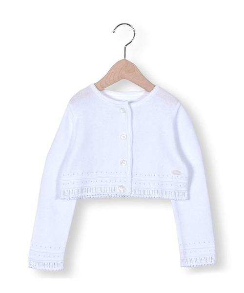BeBe（ベベ）の「BeBe/日本製フォーマルニットカーディガン(110~130cm)（カーディガン/ボレロ・キッズ・ホワイト/ネイビー・110/120/130）」の10枚目の写真