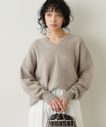 ファーVネックプルオーバー