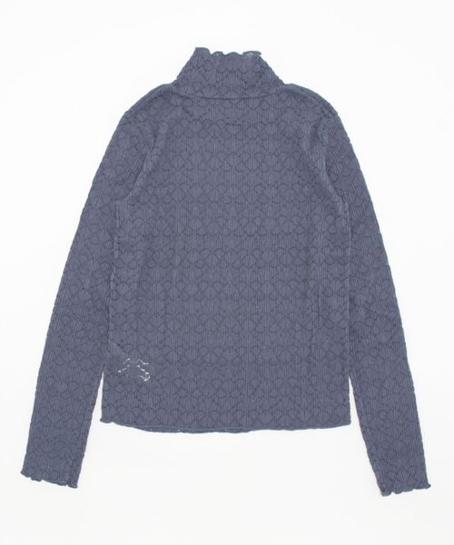 Te chichi（テチチ）の「フラワーレースハイネックカットソー（Tシャツ/カットソー・レディース・ブラック/オフホワイト/ブルー・ﾌﾘ-）」の4枚目の写真