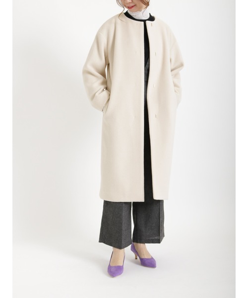 Te chichi（テチチ）の「フラワーレースハイネックカットソー（Tシャツ/カットソー・レディース・ブラック/オフホワイト/ブルー・ﾌﾘ-）」の6枚目の写真