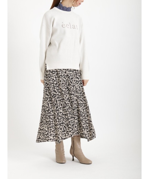 Te chichi（テチチ）の「フラワーレースハイネックカットソー（Tシャツ/カットソー・レディース・ブラック/オフホワイト/ブルー・ﾌﾘ-）」の7枚目の写真