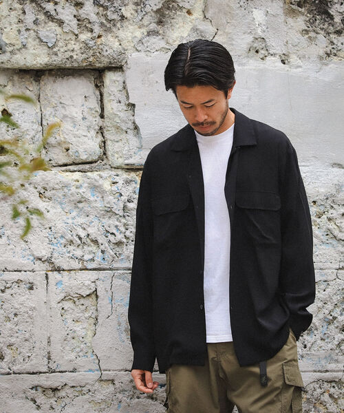 BEAMS（ビームス）の「BEAMS / ルーズ オープンカラーシャツ（シャツ/ブラウス・メンズ・オレンジ/ブラック・L/M/XL/S）」の9枚目の写真