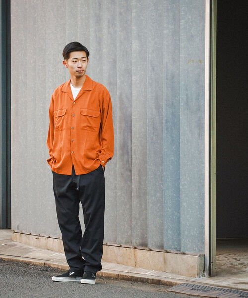 BEAMS（ビームス）の「BEAMS / ルーズ オープンカラーシャツ（シャツ/ブラウス・メンズ・オレンジ/ブラック・L/M/XL/S）」の10枚目の写真