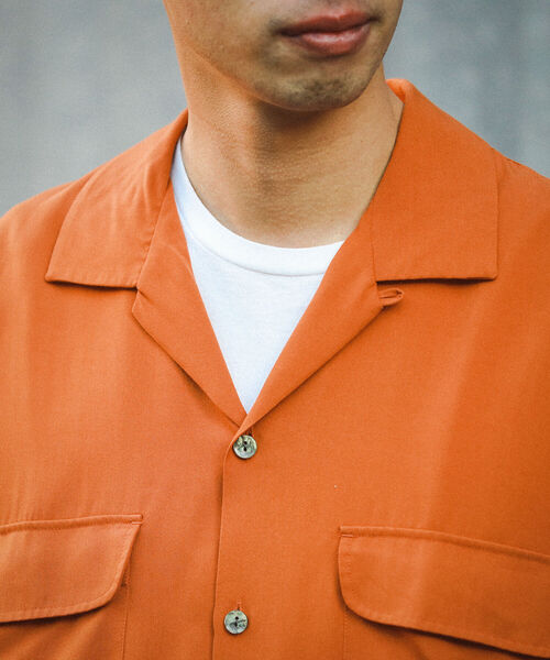 BEAMS（ビームス）の「BEAMS / ルーズ オープンカラーシャツ（シャツ/ブラウス・メンズ・オレンジ/ブラック・L/M/XL/S）」の12枚目の写真