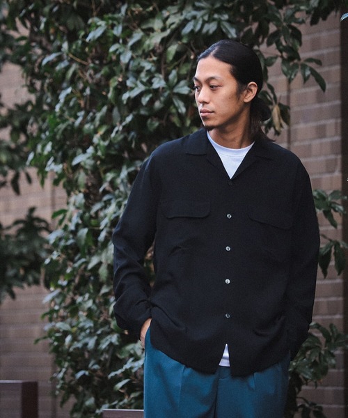 BEAMS（ビームス）の「BEAMS / ルーズ オープンカラーシャツ（シャツ/ブラウス・メンズ・オレンジ/ブラック・L/M/XL/S）」の4枚目の写真