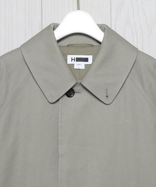 H BEAUTY&YOUTH UNITED ARROWS(エイチビューティーアンドユースユナイテッドアローズ)の「<H>COTTON RAGLAN COAT/コート(ステンカラーコート・レディース・グレー/オフホワイト・S/M)」の5枚目の写真