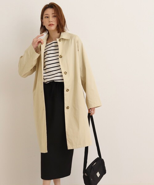 SHOO・LA・RUE（シューラルー）の「◆【着回ししやすい】ステンカラーコート（ステンカラーコート・レディース・ピンク系/ライトベージュ/ブラック・02/03/04）」の10枚目の写真