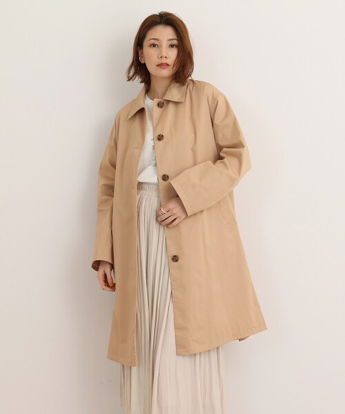 SHOO・LA・RUE（シューラルー）の「◆【着回ししやすい】ステンカラーコート（ステンカラーコート・レディース・ピンク系/ライトベージュ/ブラック・02/03/04）」の16枚目の写真