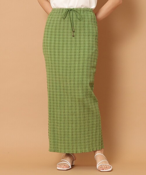 Pheeta（フィータ）の「◆Pheeta(フィータ) 【別注】Veraタイトスカート (セットアップ可）（スカート・レディース・ブラック/グリーン/ピンク系・00）」の3枚目の写真