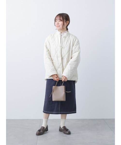 ehka sopo（エヘカソポ）の「ウエストフリルタイトスカート（スカート・レディース・ネイビー/キナリ/カーキ・ﾌﾘ-）」の4枚目の写真