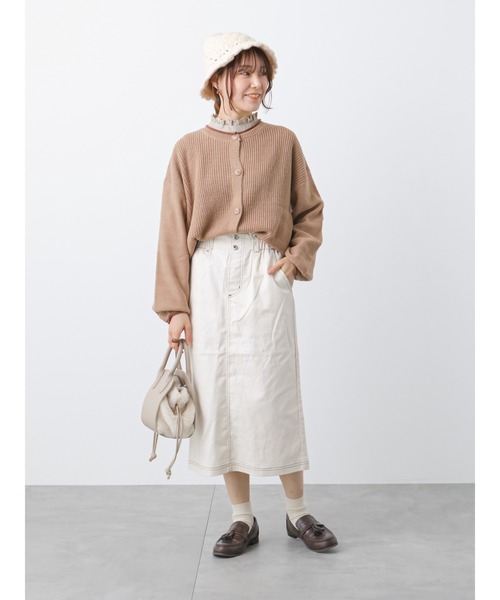 ehka sopo（エヘカソポ）の「ウエストフリルタイトスカート（スカート・レディース・ネイビー/キナリ/カーキ・ﾌﾘ-）」の19枚目の写真