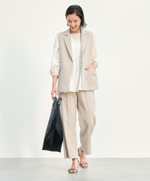 ［sizeSHORT/TALLあり］クリスプツイルスリーブレスジャケット◇No06◇