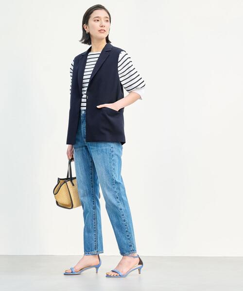 ［sizeSHORT/TALLあり］クリスプツイルスリーブレスジャケット◇No06◇