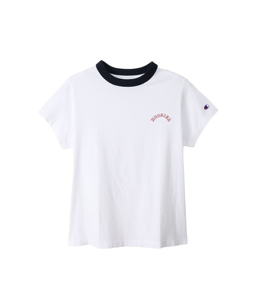 Champion(チャンピオン)の「【Champion/チャンピオン】レディース ショートスリーブTシャツ(Tシャツ/カットソー・レディース・グリーン系その他3/ホワイト/ブルー系その他/ネイビー・LARGE/MEDIUM)」の2枚目の写真