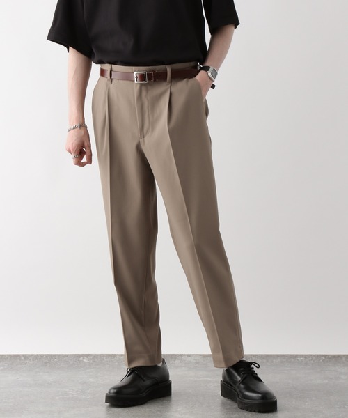 RAGEBLUE（レイジブルー）の「ライトPE/セミワイド/テーパードスラックスパンツ（スラックス・メンズ・パープル系その他/ライトグリーン/ライトグレー/ブラウン/ブラック/オフホワイト/ネイビー・SMALL/MEDIUM/LARGE）」の5枚目の写真