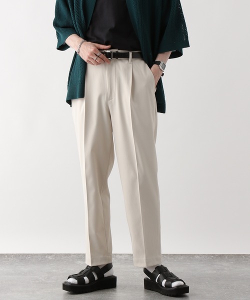 RAGEBLUE（レイジブルー）の「ライトPE/セミワイド/テーパードスラックスパンツ（スラックス・メンズ・パープル系その他/ライトグリーン/ライトグレー/ブラウン/ブラック/オフホワイト/ネイビー・SMALL/MEDIUM/LARGE）」の2枚目の写真