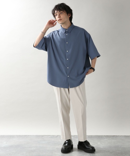 RAGEBLUE（レイジブルー）の「ライトPE/セミワイド/テーパードスラックスパンツ（スラックス・メンズ・パープル系その他/ライトグリーン/ライトグレー/ブラウン/ブラック/オフホワイト/ネイビー・SMALL/MEDIUM/LARGE）」の8枚目の写真