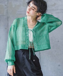 PAGEBOY | フロントリボンメッシュカーディガン(カーディガン/ボレロ)
