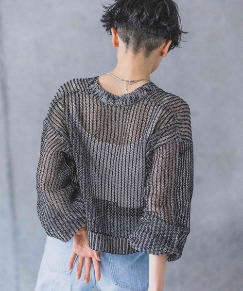 PAGEBOY（ページボーイ）の「フロントリボンメッシュカーディガン（カーディガン/ボレロ・レディース・グリーン/レッド/オフホワイト/ブラック/グリーン系その他/ブルー系その他・FREE）」の15枚目の写真