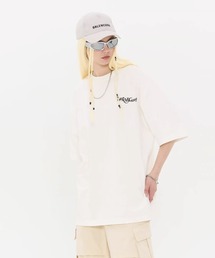 革タグ付きプリントTシャツ HC23S3TP01【Harsh and Cruel】
