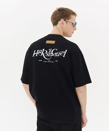 革タグ付きプリントTシャツ HC23S3TP01【Harsh and Cruel】