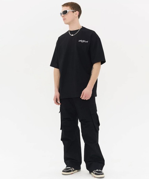 HARSH AND CRUEL(ハーシュアンドクルーエル)の「革タグ付きプリントTシャツ HC23S3TP01【Harsh and Cruel】(Tシャツ/カットソー・メンズ・ホワイト/アイボリー/ブラック・L/M/XL)」の6枚目の写真