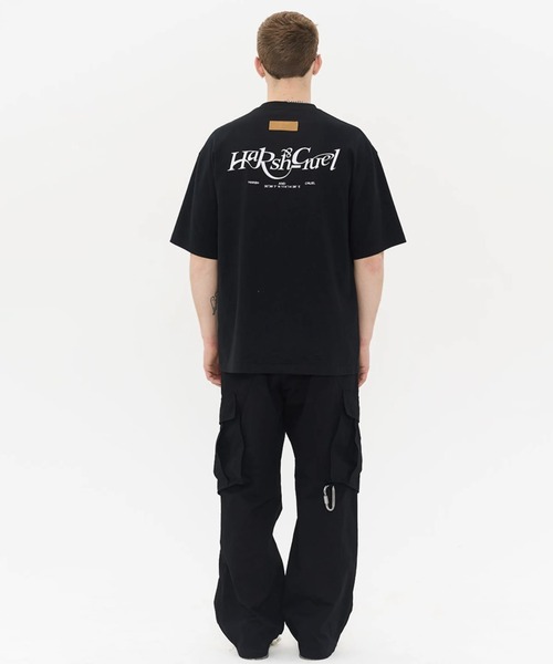 HARSH AND CRUEL(ハーシュアンドクルーエル)の「革タグ付きプリントTシャツ HC23S3TP01【Harsh and Cruel】(Tシャツ/カットソー・メンズ・ホワイト/アイボリー/ブラック・L/M/XL)」の7枚目の写真