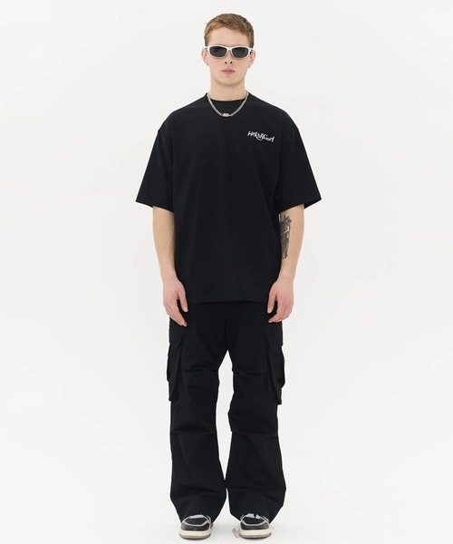 HARSH AND CRUEL(ハーシュアンドクルーエル)の「革タグ付きプリントTシャツ HC23S3TP01【Harsh and Cruel】(Tシャツ/カットソー・メンズ・ホワイト/アイボリー/ブラック・L/M/XL)」の9枚目の写真