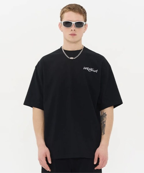HARSH AND CRUEL(ハーシュアンドクルーエル)の「革タグ付きプリントTシャツ HC23S3TP01【Harsh and Cruel】(Tシャツ/カットソー・メンズ・ホワイト/アイボリー/ブラック・L/M/XL)」の10枚目の写真