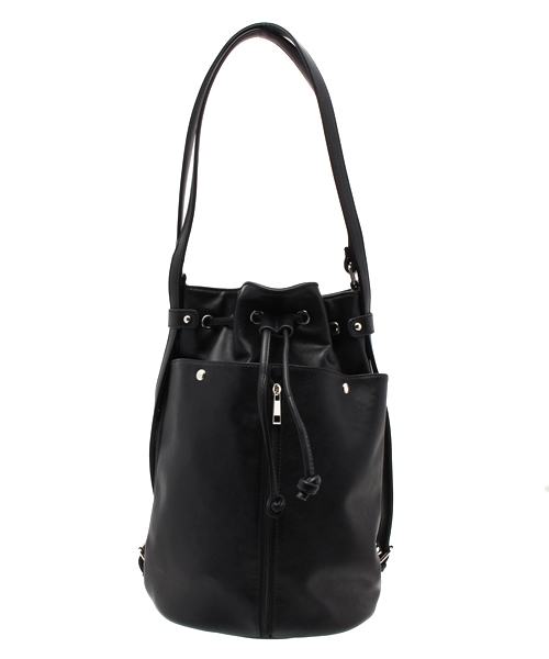 mystic(ミスティック)の「2WAY巾着BAG(ショルダーバッグ・レディース・ブラック/アイボリー・フリ-)」の13枚目の写真