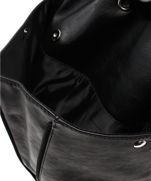 mystic(ミスティック)の「2WAY巾着BAG(ショルダーバッグ・レディース・ブラック/アイボリー・フリ-)」の7枚目の写真