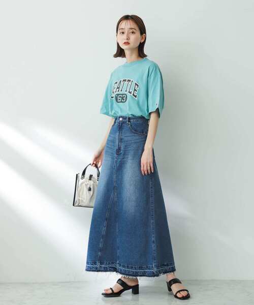 Champion（チャンピオン）の「『別注』champion×SENSE OF PLACE　グラフィックTシャツ（Tシャツ/カットソー・レディース・ホワイト/オレンジ/ライトブルー・ONE）」の14枚目の写真