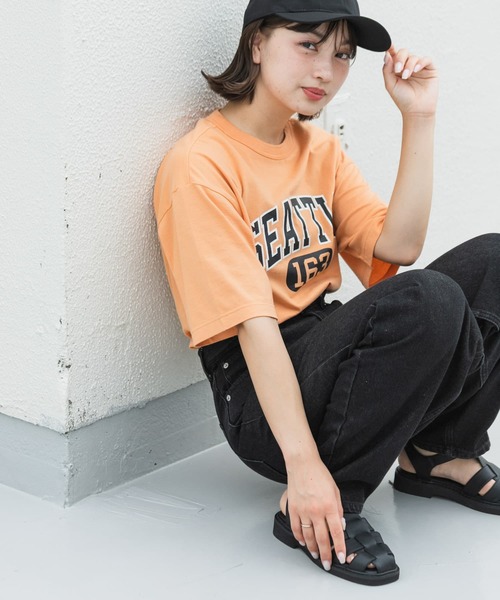 Champion（チャンピオン）の「『別注』champion×SENSE OF PLACE　グラフィックTシャツ（Tシャツ/カットソー・レディース・ホワイト/オレンジ/ライトブルー・ONE）」の22枚目の写真