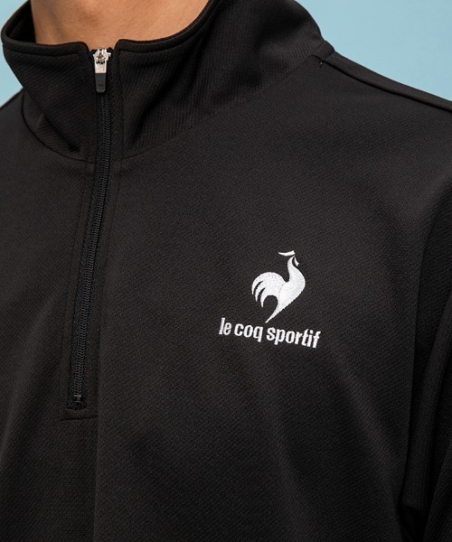 le coq sportif(ルコックスポルティフ)の「エコペットハーフジップシャツ(シャツ/ブラウス・メンズ・ホワイト/ブラック/ネイビー・M/L/XL)」の11枚目の写真