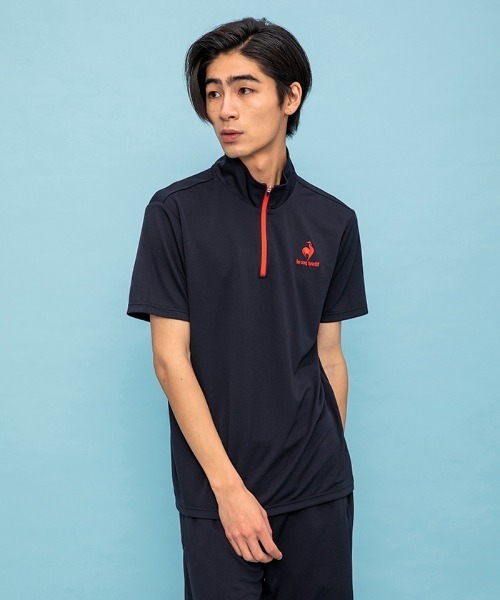 le coq sportif(ルコックスポルティフ)の「エコペットハーフジップシャツ(シャツ/ブラウス・メンズ・ホワイト/ブラック/ネイビー・M/L/XL)」の13枚目の写真
