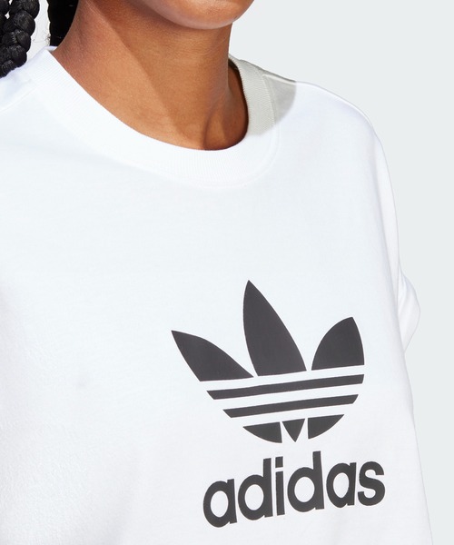 adidas（アディダス）の「アディカラー クラシックス ショート トレフォイルTシャツ / アディダスオリジナルス adidas Originals（Tシャツ/カットソー・レディース・ブラック/パープル/ホワイト/グリーン・SMALL/MEDIUM/LARGE/X-LARGE/XX-LARGE/X-SMALL）」の15枚目の写真
