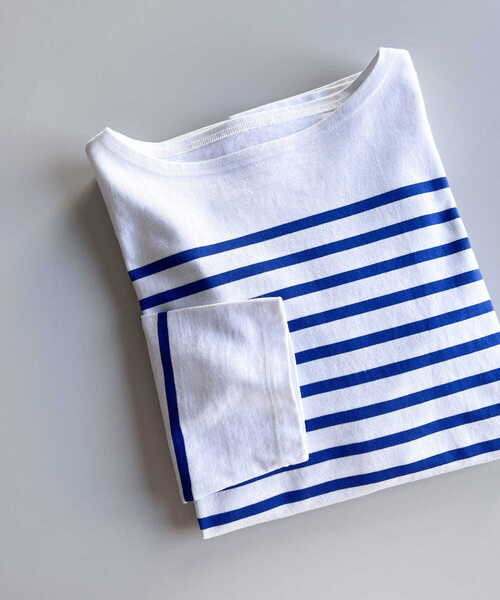 URBAN RESEARCH DOORS（アーバンリサーチドアーズ）の「パネルボーダー バスクシャツ（Tシャツ/カットソー・メンズ・イエロー/チャコールグレー/ブルー・MEDIUM/LARGE）」の3枚目の写真