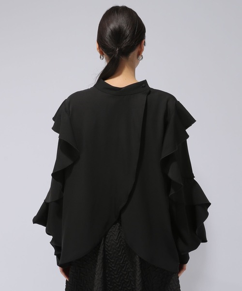 HARE ウィメンズ　2way 長袖シャツ HARE（ハレ）の「2WAYソデフリルシャツ(HARE)（シャツ/ブラウス