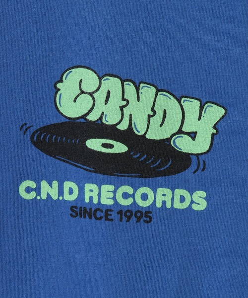 Candy Stripper(キャンディストリッパー)の「C.N.D RECORDS Tシャツ(Tシャツ/カットソー・レディース・ブラック/オフホワイト/ブルー/グリーン・4/2/3)」の11枚目の写真
