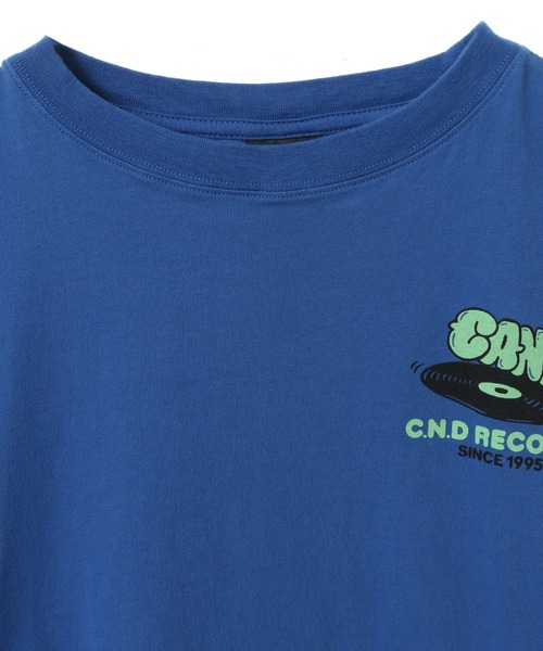 Candy Stripper(キャンディストリッパー)の「C.N.D RECORDS Tシャツ(Tシャツ/カットソー・レディース・ブラック/オフホワイト/ブルー/グリーン・4/2/3)」の7枚目の写真
