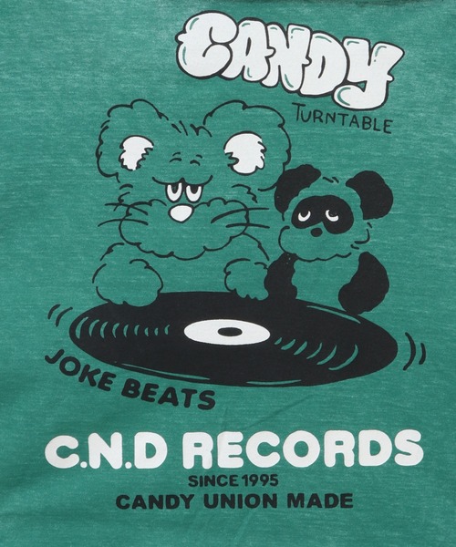 Candy Stripper(キャンディストリッパー)の「C.N.D RECORDS Tシャツ(Tシャツ/カットソー・レディース・ブラック/オフホワイト/ブルー/グリーン・4/2/3)」の14枚目の写真