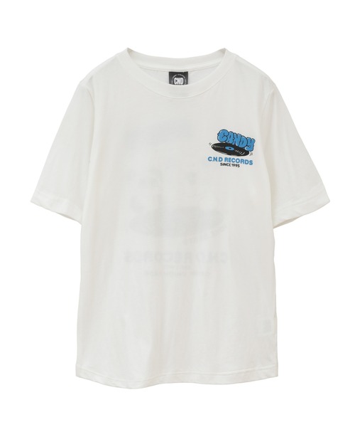 Candy Stripper(キャンディストリッパー)の「C.N.D RECORDS Tシャツ(Tシャツ/カットソー・レディース・ブラック/オフホワイト/ブルー/グリーン・4/2/3)」の17枚目の写真