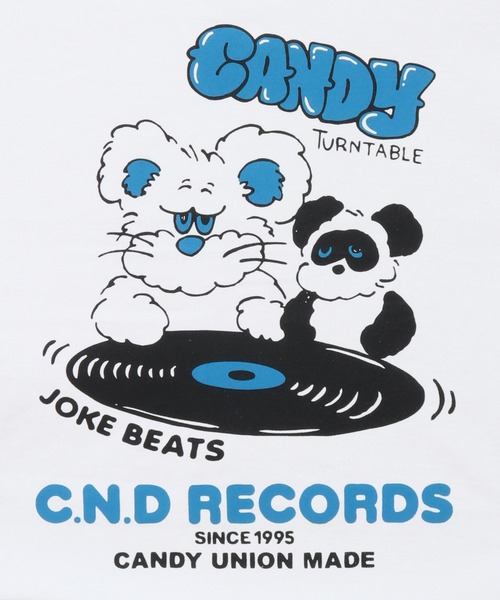 Candy Stripper(キャンディストリッパー)の「C.N.D RECORDS Tシャツ(Tシャツ/カットソー・レディース・ブラック/オフホワイト/ブルー/グリーン・4/2/3)」の19枚目の写真