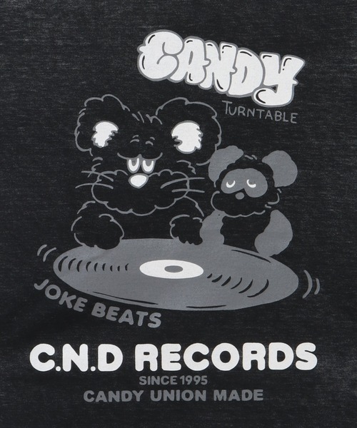 Candy Stripper(キャンディストリッパー)の「C.N.D RECORDS Tシャツ(Tシャツ/カットソー・レディース・ブラック/オフホワイト/ブルー/グリーン・4/2/3)」の20枚目の写真