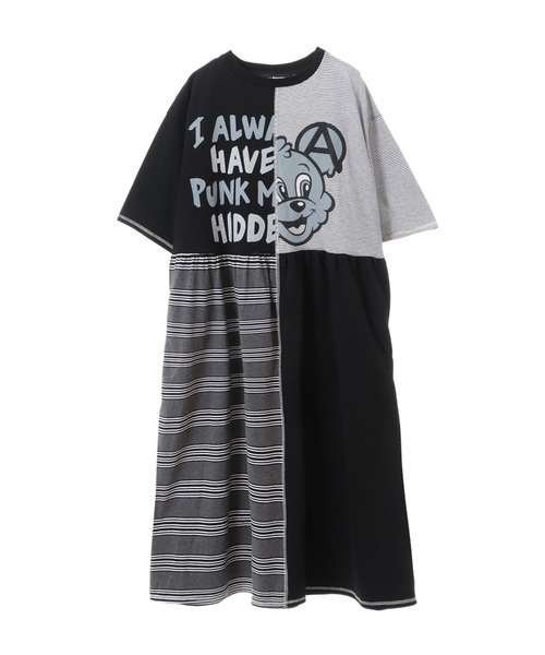 Candy Stripper（キャンディストリッパー）の「SILLY BEAR COMBINED TEE ワンピース（ワンピース・レディース・ピンク/ターコイズブルー/ブラック・2）」の11枚目の写真